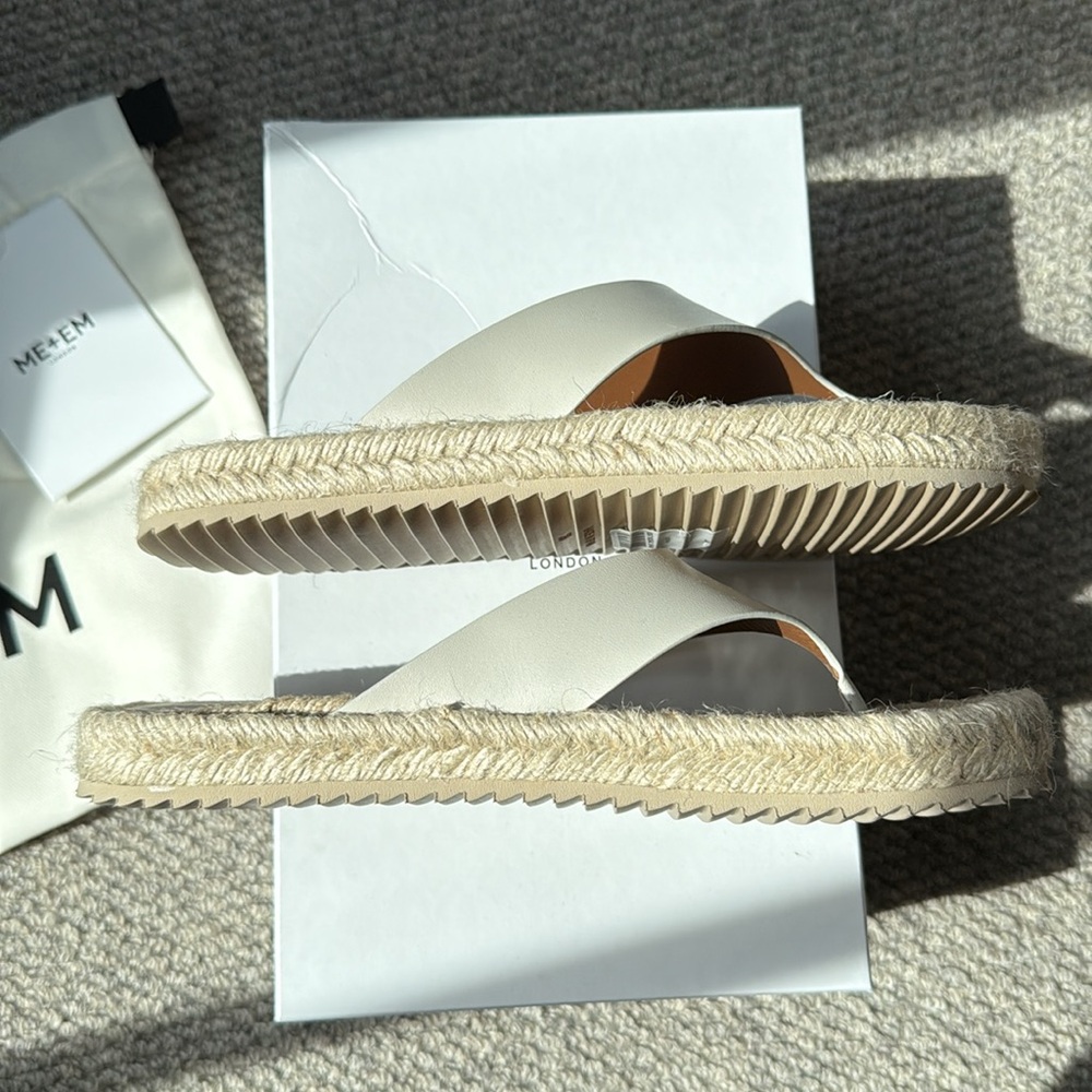 ME+EM Beige Woven Sandals NIB - Picture 5 of 5